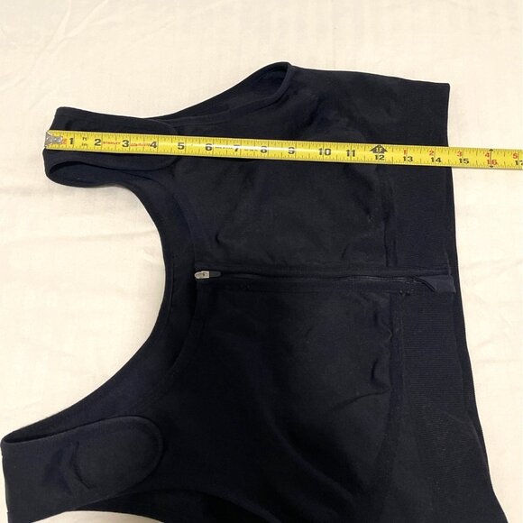 Compression Bra Black Front-Zip Post-Surgery Amoena Pockets Adjustable Straps - Picture 13 of 14